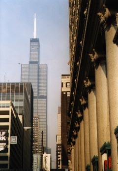The Sears Tower and the library