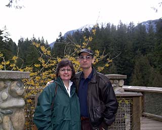 Linda and Bill at Capilano Bridge, Vancouver, B.C.