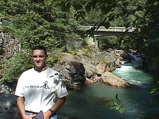Mahoney visiting Nooksack Falls
